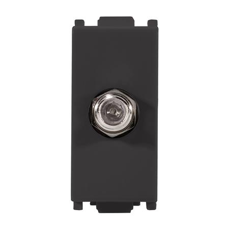 Toma TV Coaxial Black Alpha EC9714