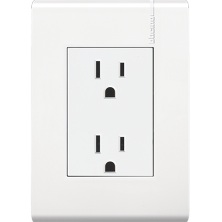 Toma de Corriente con Placa Duplex Blanco EC4106