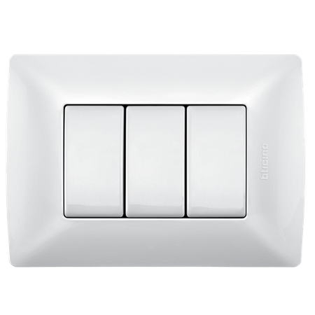 Placa Res Blanco Mérida con Chasis 3 Módulos EC4818MX