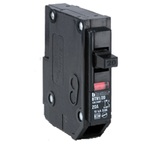 INTERRUPTOR TERMOMAGNETICO COLOR NEGRO 1 POLO 40 AMPERES MONTAJE ENCHUFABLE BTICINO EC4994