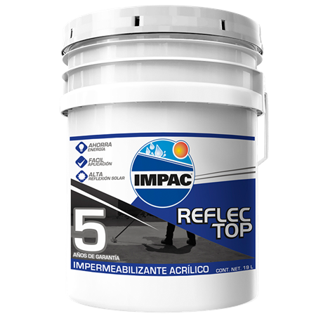 Impermeabilizante Acrílico IMPAC Reflec-Top 5 Años 18L Blanco PG0443