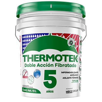 Impermeabilizante Doble Thermotek Fibermax 5 Años 19L Blanco PG0550