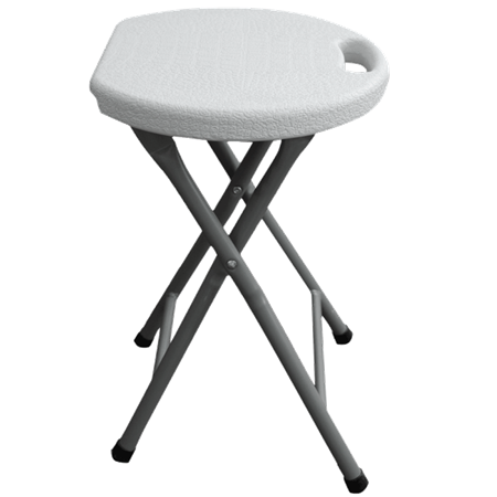 Banco de Plástico Homewell Plegable con Agarradera Fácil Transporte Blanco PM2866